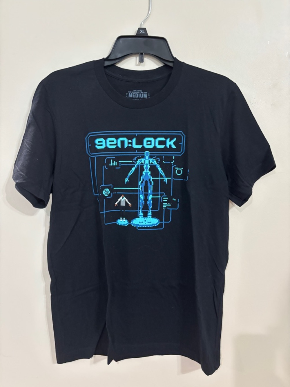 Black 'Gen:Lock' Graphic Tee - Unisex Medium